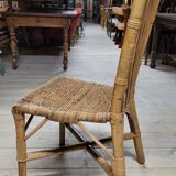 Vintage rattan office chair - 1950s