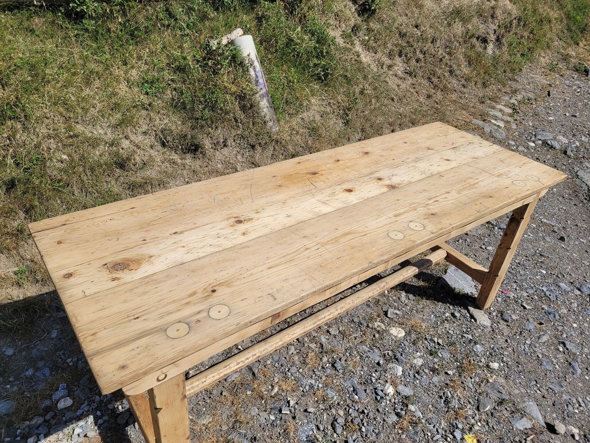 Ancienne table a manger de ferme sapin