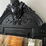 Black antique trumeau mirror 105x68
