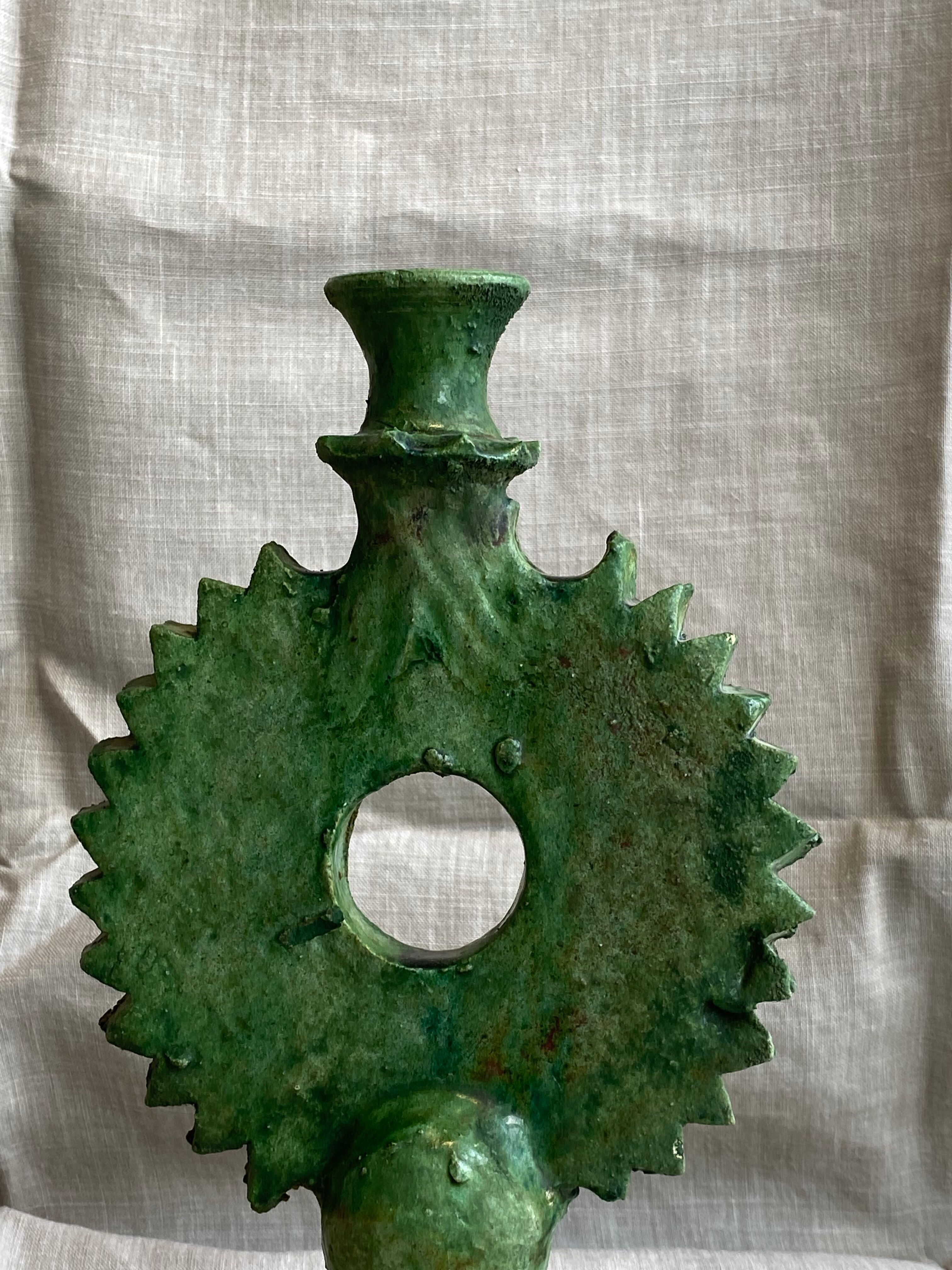 Tamegroute pottery candle holder