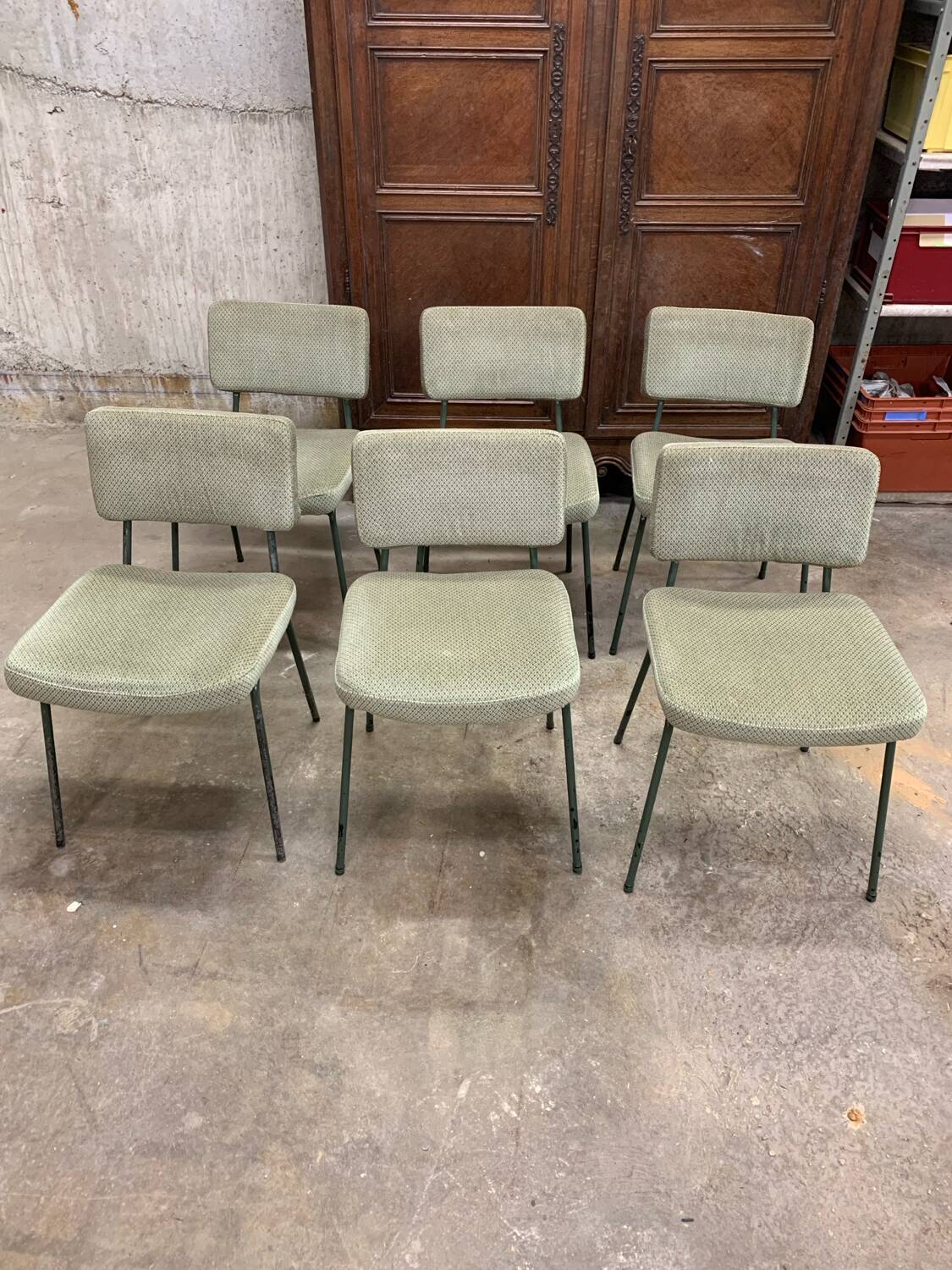 6 Chaises Design André Simard Airborne Vintage