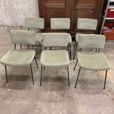 6 Chaises Design André Simard Airborne Vintage