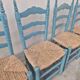 4 chaises paillées anciennes de style provençale