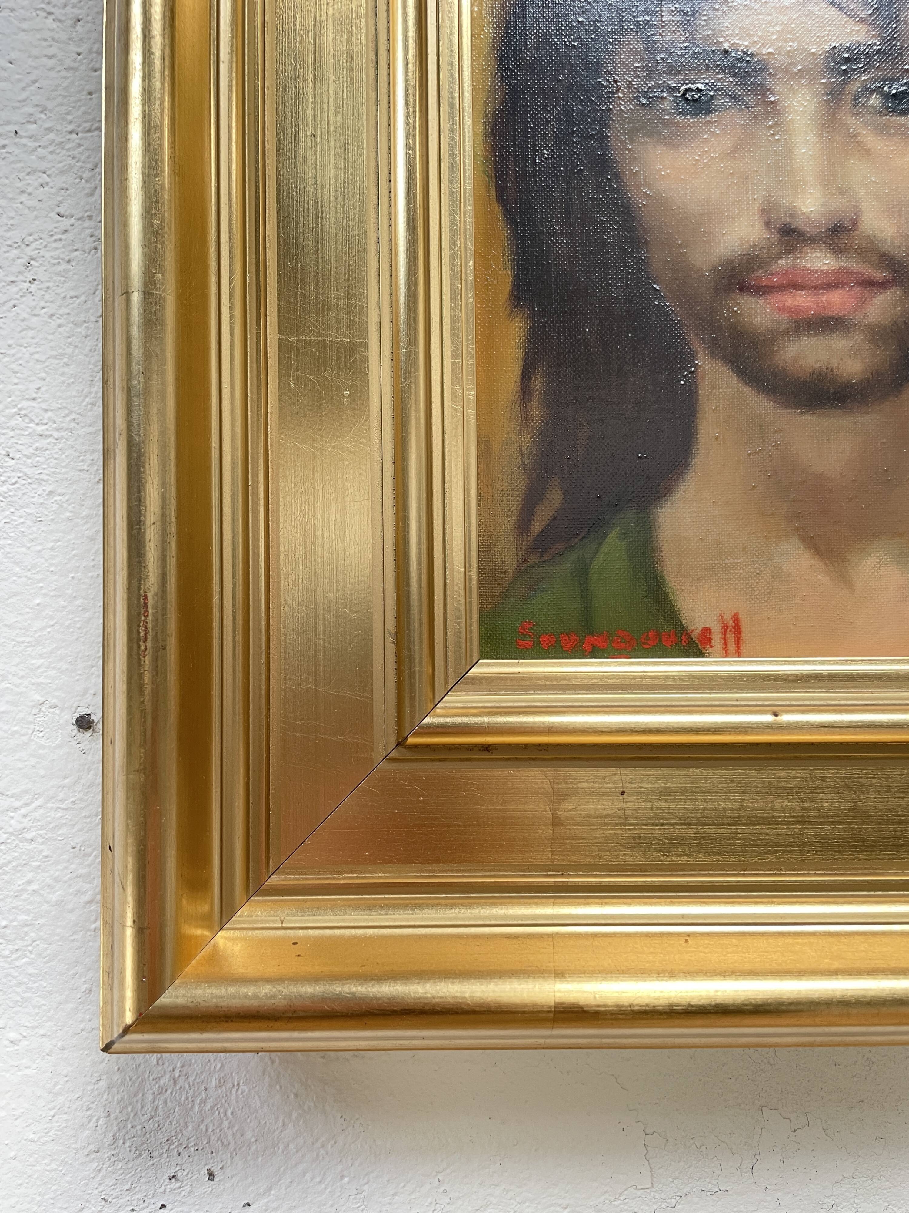 Oil portrait painting 'LE VAGABOND', after Anatola SOUNGOUROFF, circa 1977.