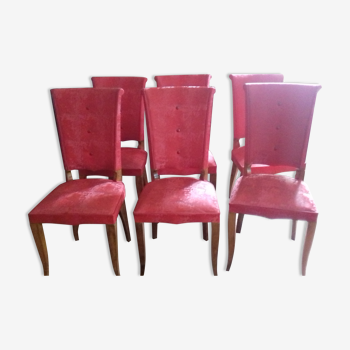 6 leatherette chairs