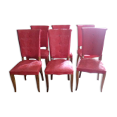 6 leatherette chairs