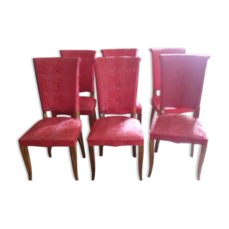 6 leatherette chairs