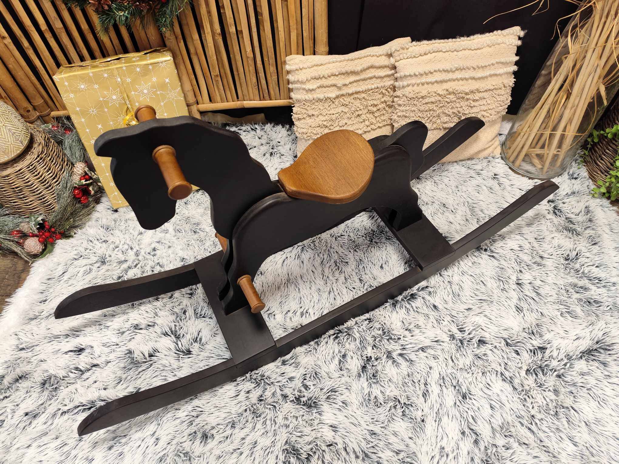 Cheval à bascule bois massif