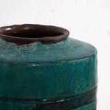 Antique emerald green enamelled vase (c.1820) #12