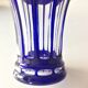 Baccarat crystal vase overlay, signed, 1940s.