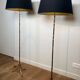 Paire de lampadaires de parquet en bronze façon faux-bambou de la Maison Baguès