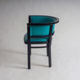 Black armchair with turquoise leather by Marcel Kammerer for Thonet