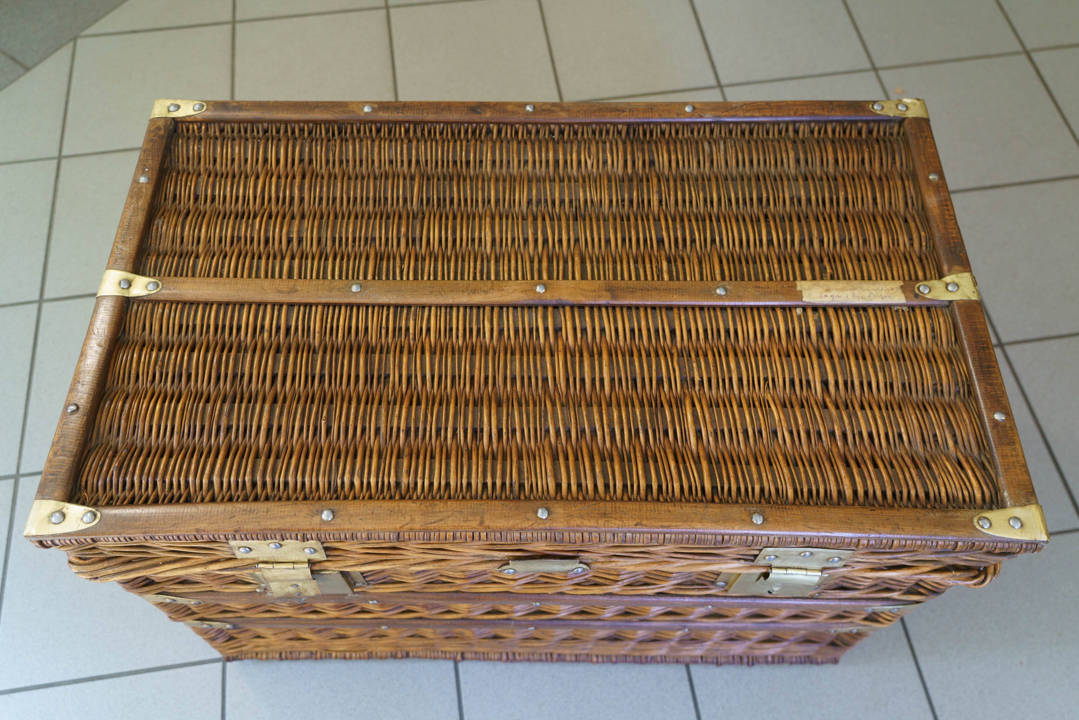 early 20th century wicker trunk