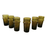 Large amber colored Beldi glasses