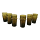 Large amber colored Beldi glasses