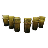 Large amber colored Beldi glasses