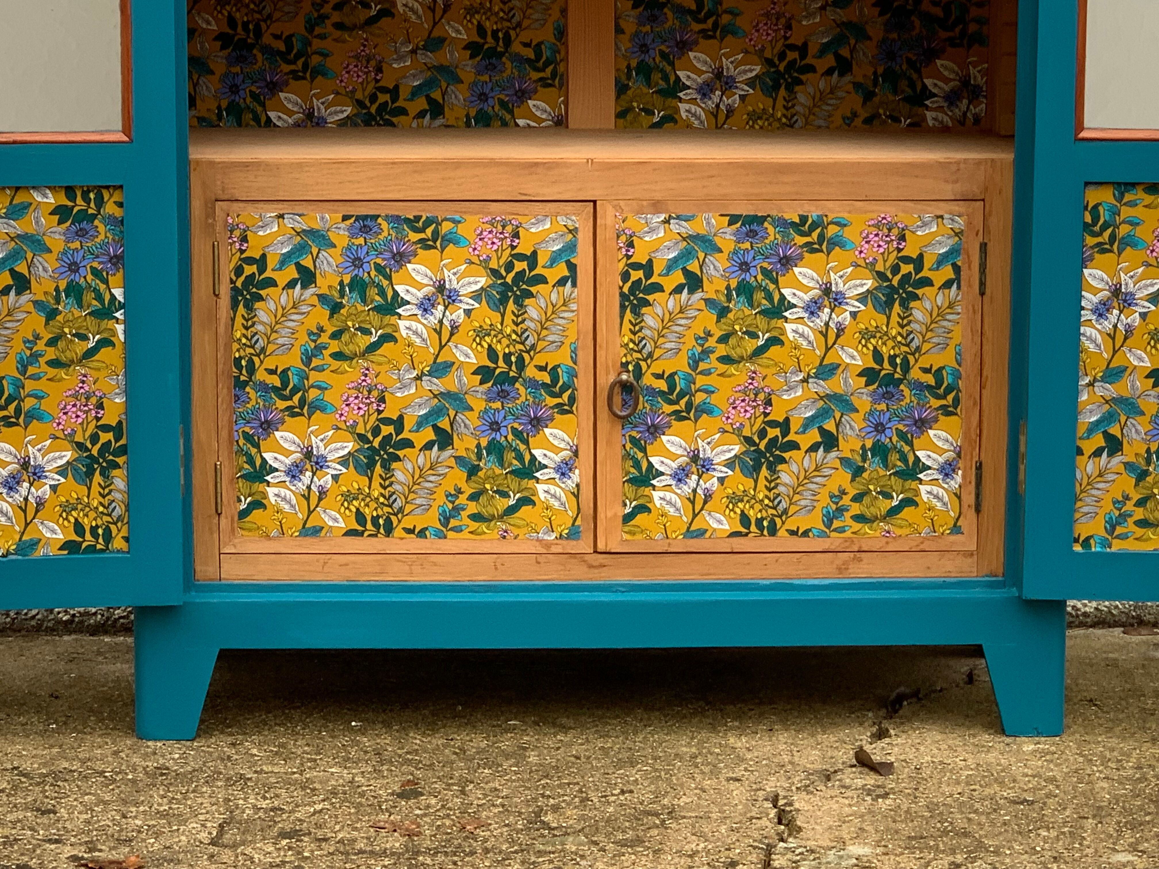 Parisian wardrobe glazed blue Peacock 1940