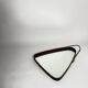 Vintage Mid-Century Modern Triangular Teak Wall Mirror, Denmark, 70s