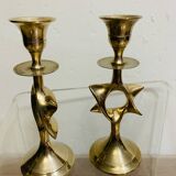 Pair of designer candlesticks