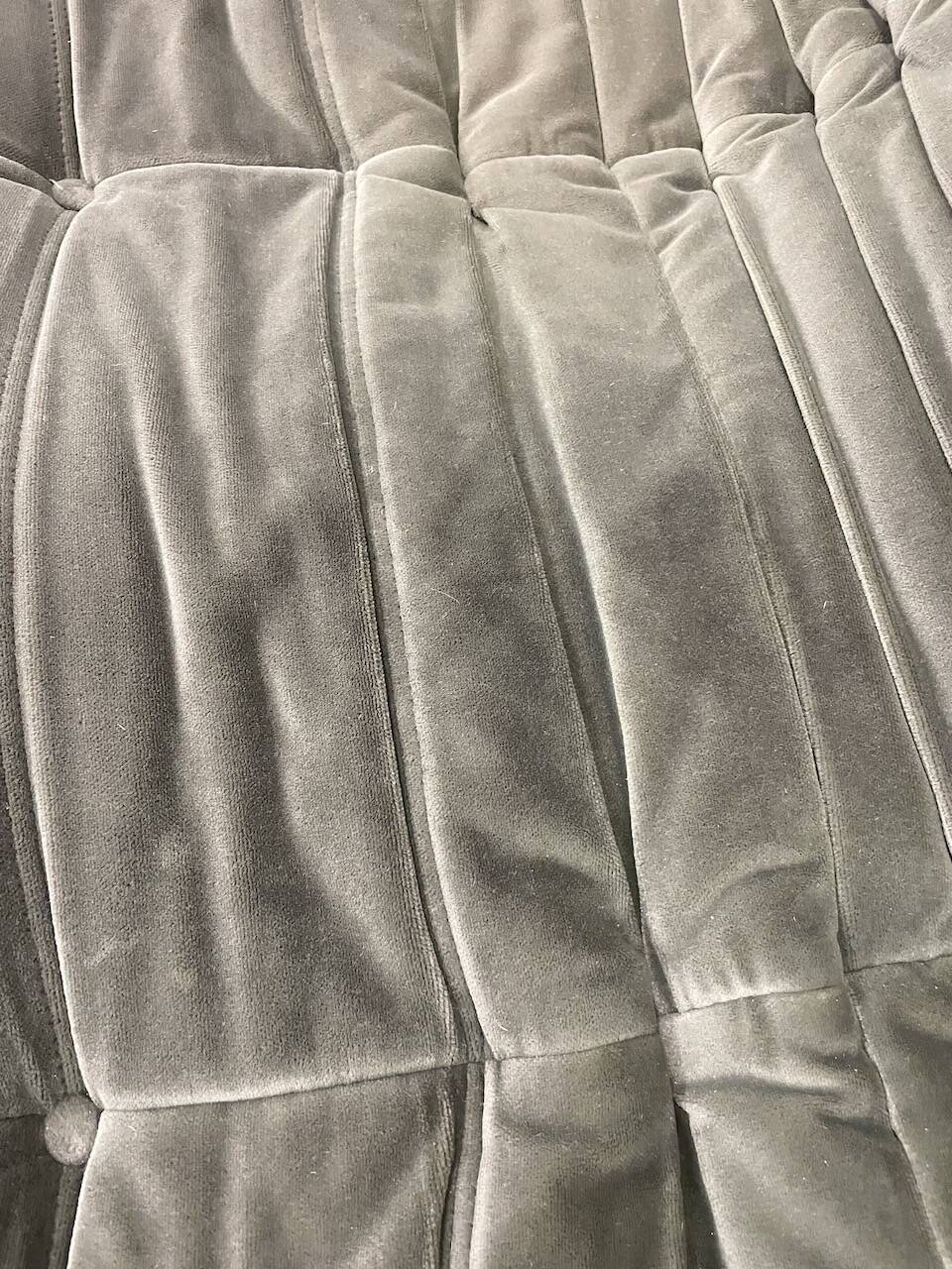 Vintage 2 and 3 seater green velvet togo set