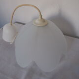 Suspension verre laqué blanc