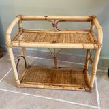 Vintage rattan shelf