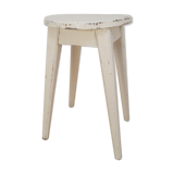 Vintage white farm stool