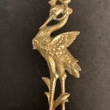 Brass heron heron animal candle holder