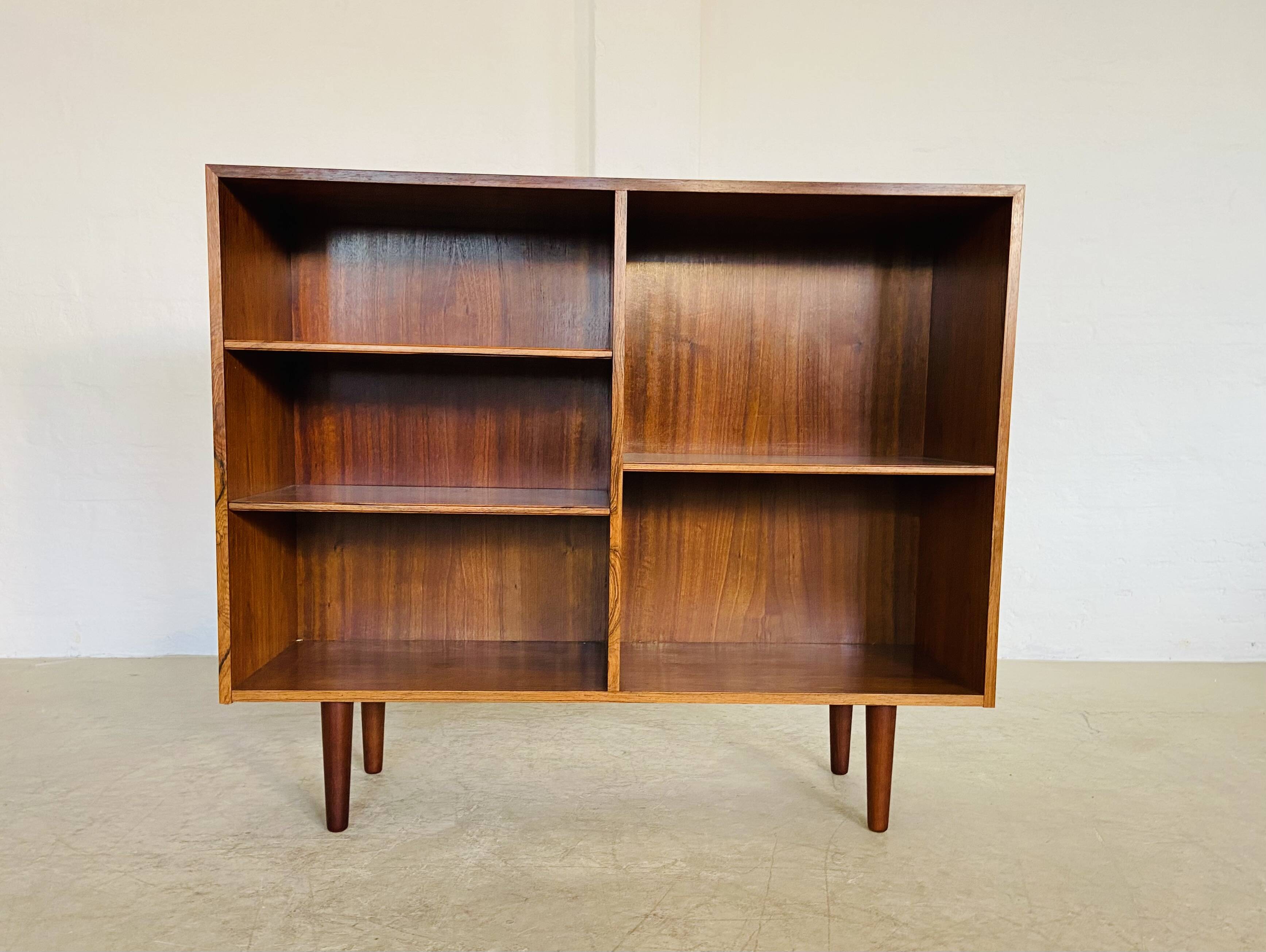 Vintage Danish mid-century retro rosewood bookcase 1960s