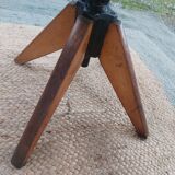 wooden swivel chair, height adjustable