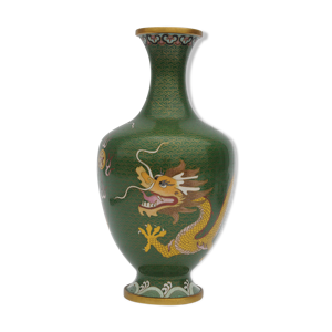 Vase cloisonné à décor dragon