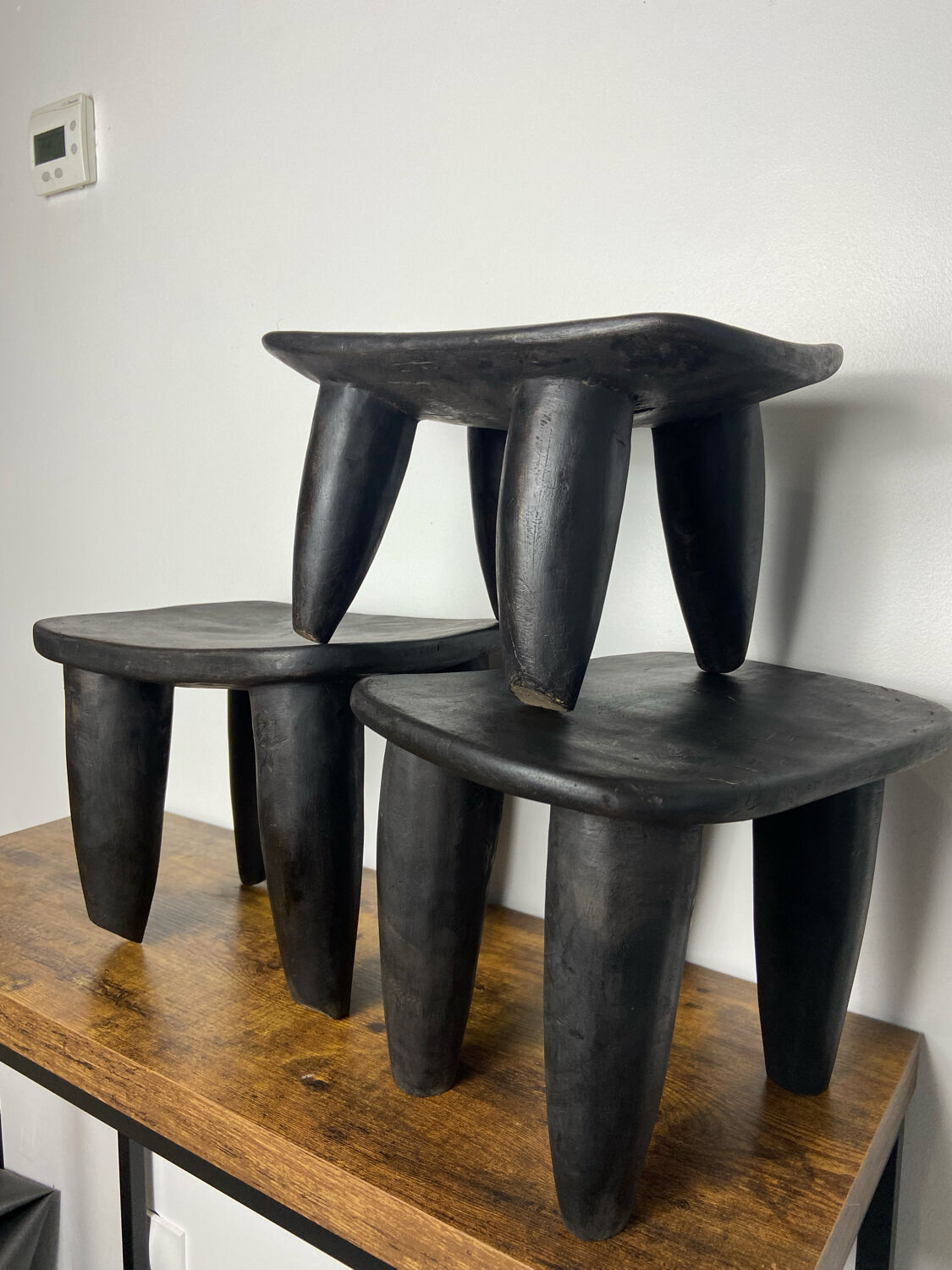 Set of 3 senoufo stools