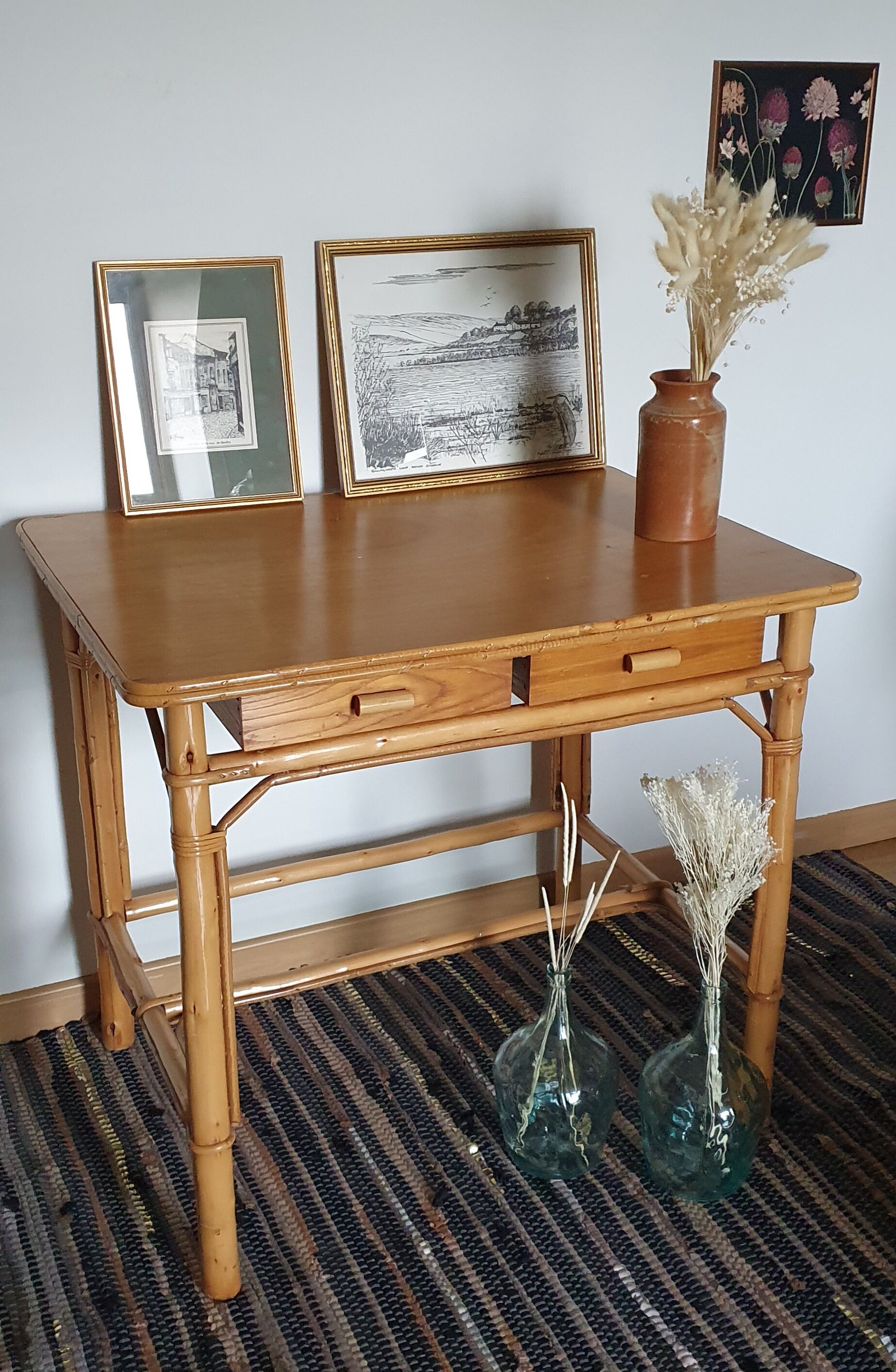 Rattan desk