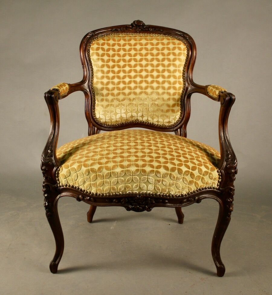 Fauteuil cabriolet de style Louis XV, XlXème