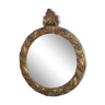 Witch mirror in gilded resin 60s