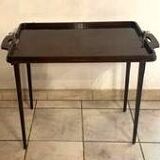 Table bateau d’appoint pliante en acajou massif (1920)