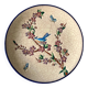 Ceramic plate with Longwy enamels