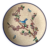 Ceramic plate with Longwy enamels