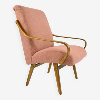 Vintage Czechoslovakian armchair renovated pink