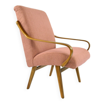 Vintage Czechoslovakian armchair renovated pink