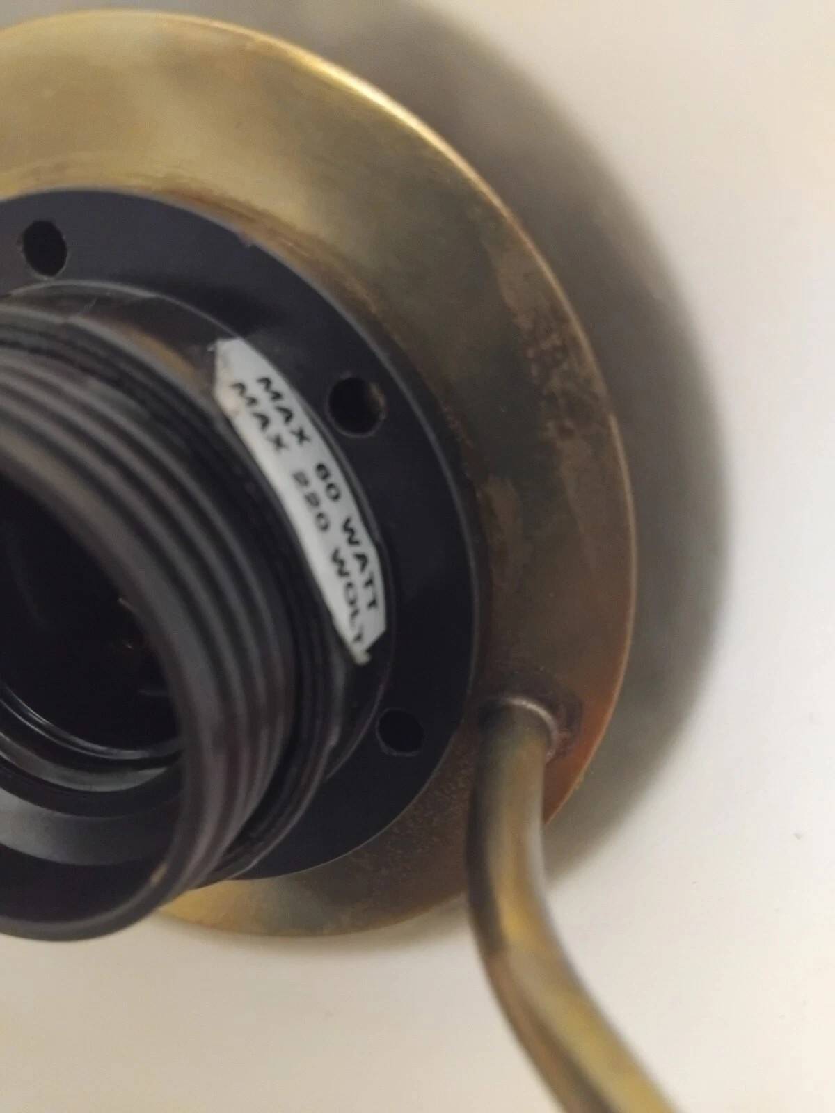 80s Vintage Adjustable Height Pull Cord Pendant Light