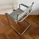 MG5 Grassi style chrome armchair