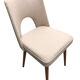 Beige Wool Shell Dining Chair by Lesniewski for Słupskie Fabryki Mebli, 1962