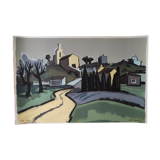 Landscape of Provence - original lithograph signed - numbered - Jean-Claude Quilici