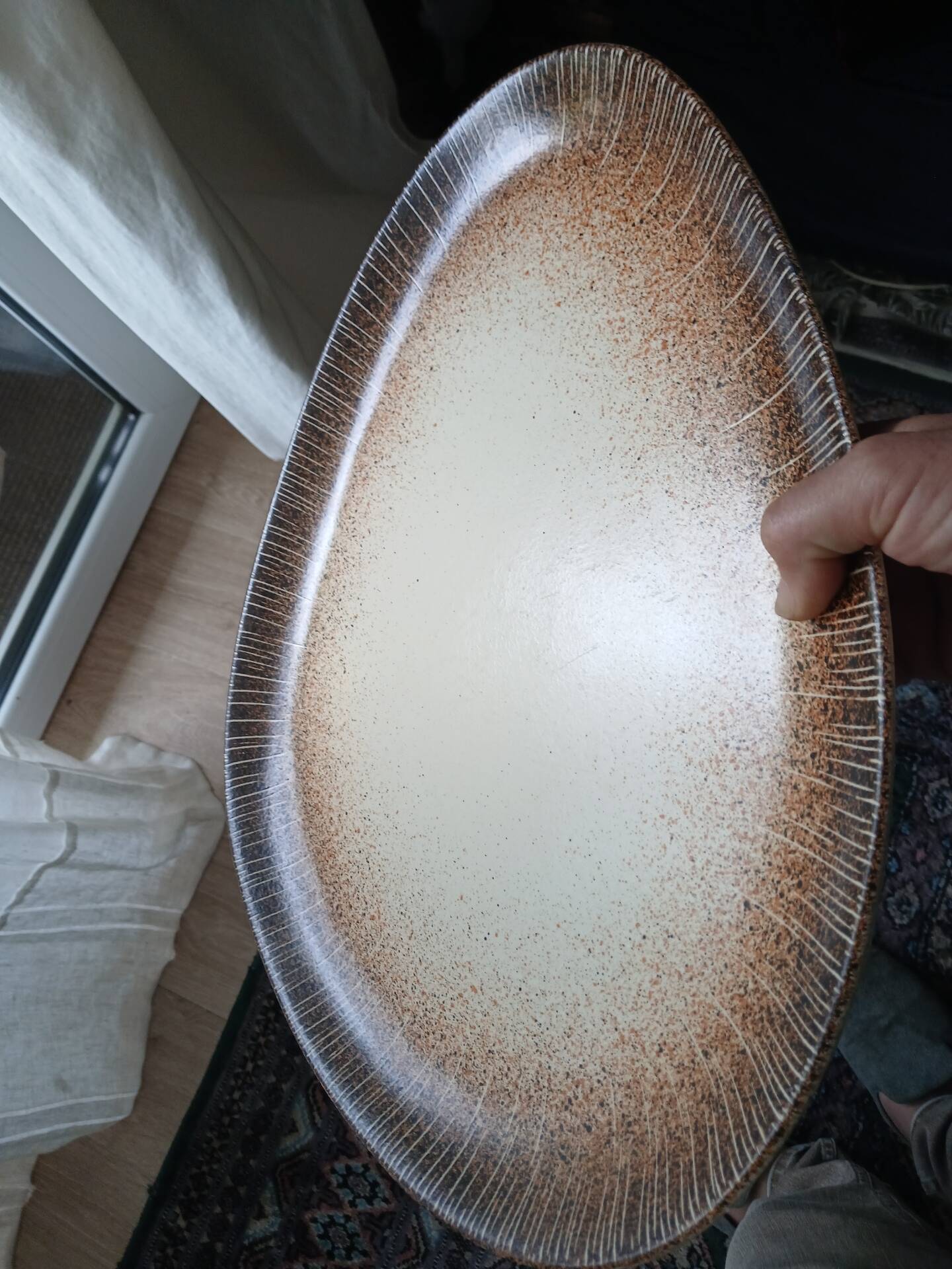 Plat vintage (60/70) design mid-century grand forma