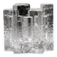 Brutalist Swedish Crystal Glass Candle Holder
