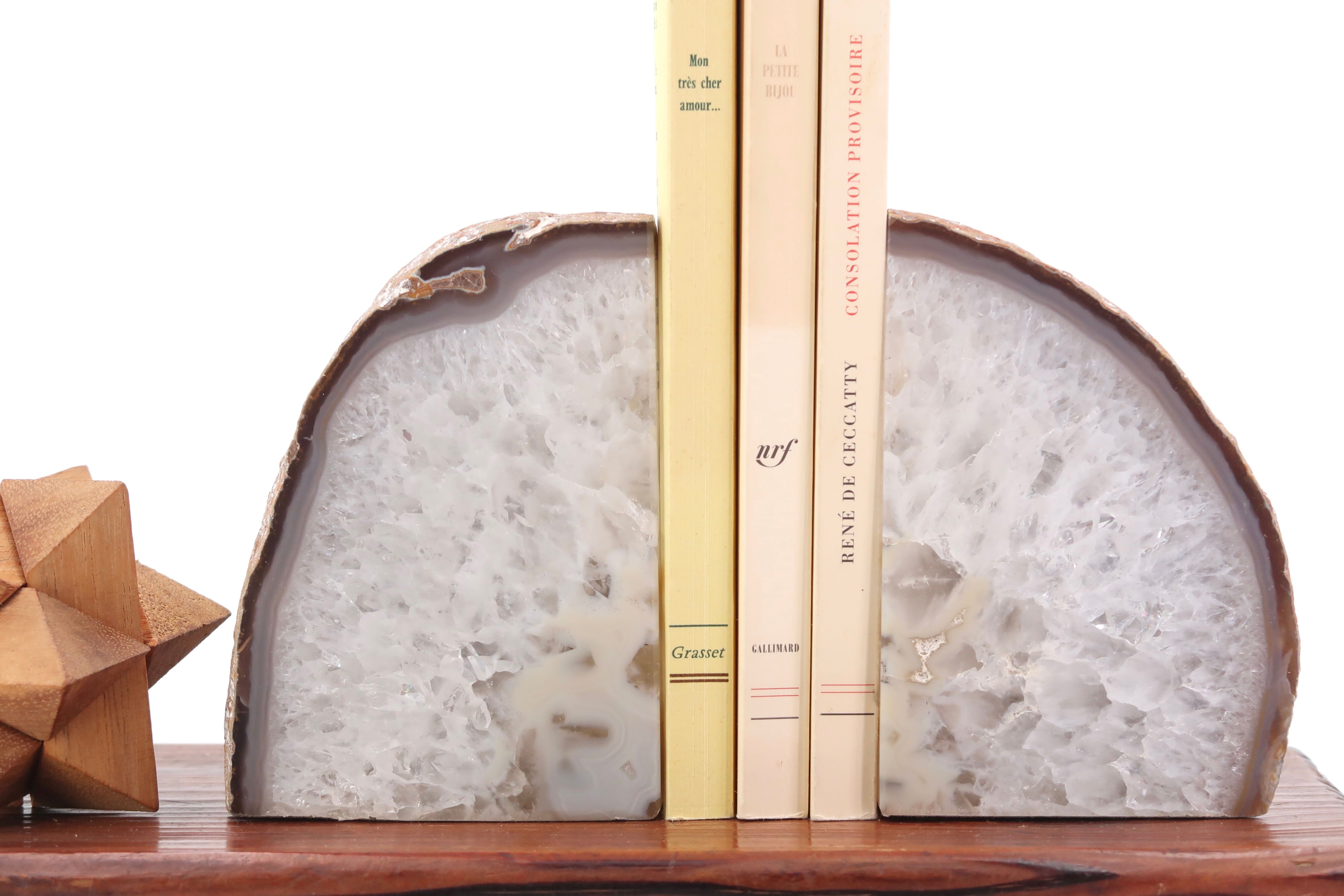 Agate bookends, Geode 60s
