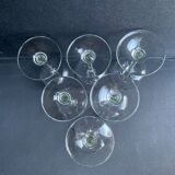6 wine glasses light blown crystal