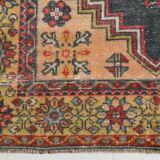 57s Antique Red & Navy Blue Vintage Persian Rug, 106x201Cm