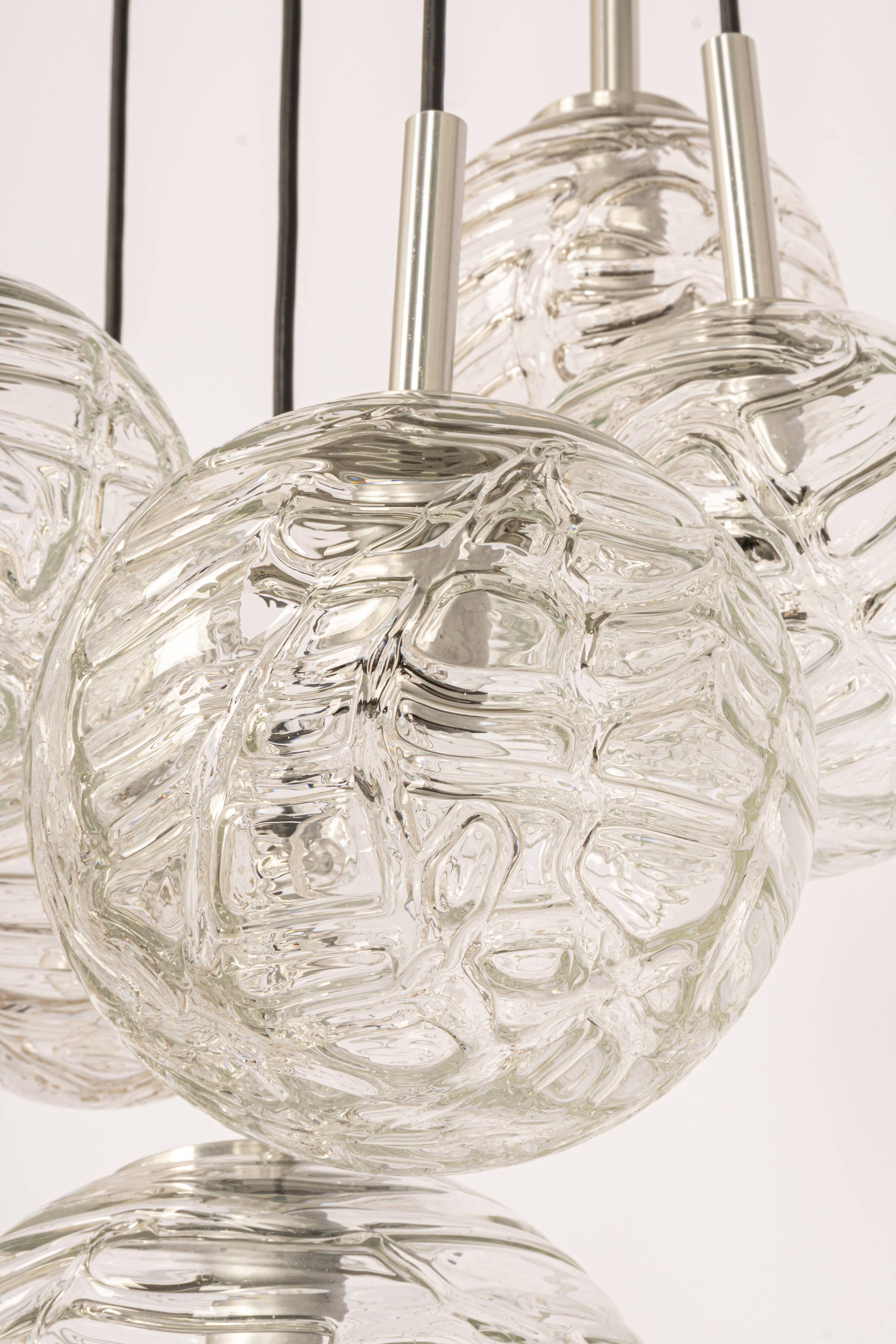 Grand cascading chandelier by Doria, Germany, 1970s.